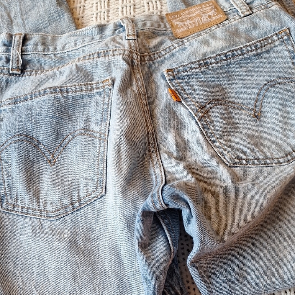 Vtg Org Tab Levi's Strauss High Rise Skinny Light Blue Denim Jeans Size 26 - Picture 5 of 6